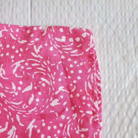 NWOT Kim Rogers Blouse 100% Linen Shirt  Pink & White Cool Comfort Natural Fiber - Picture 3 of 6